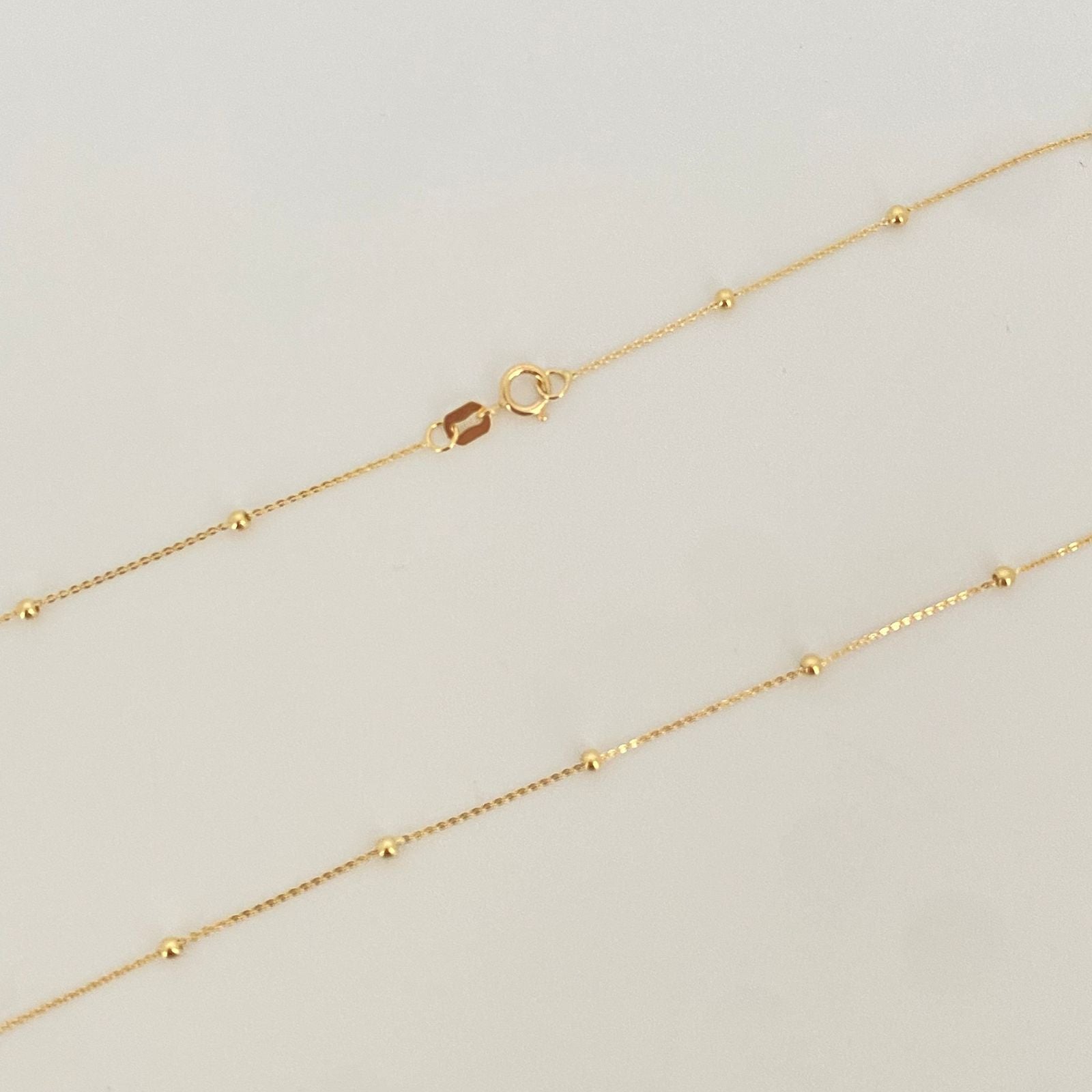 Cadena It mini aro seguido balines Oro amarillo 18k +1 / 1,50 Gr / 2,0 mm / 40 Cm